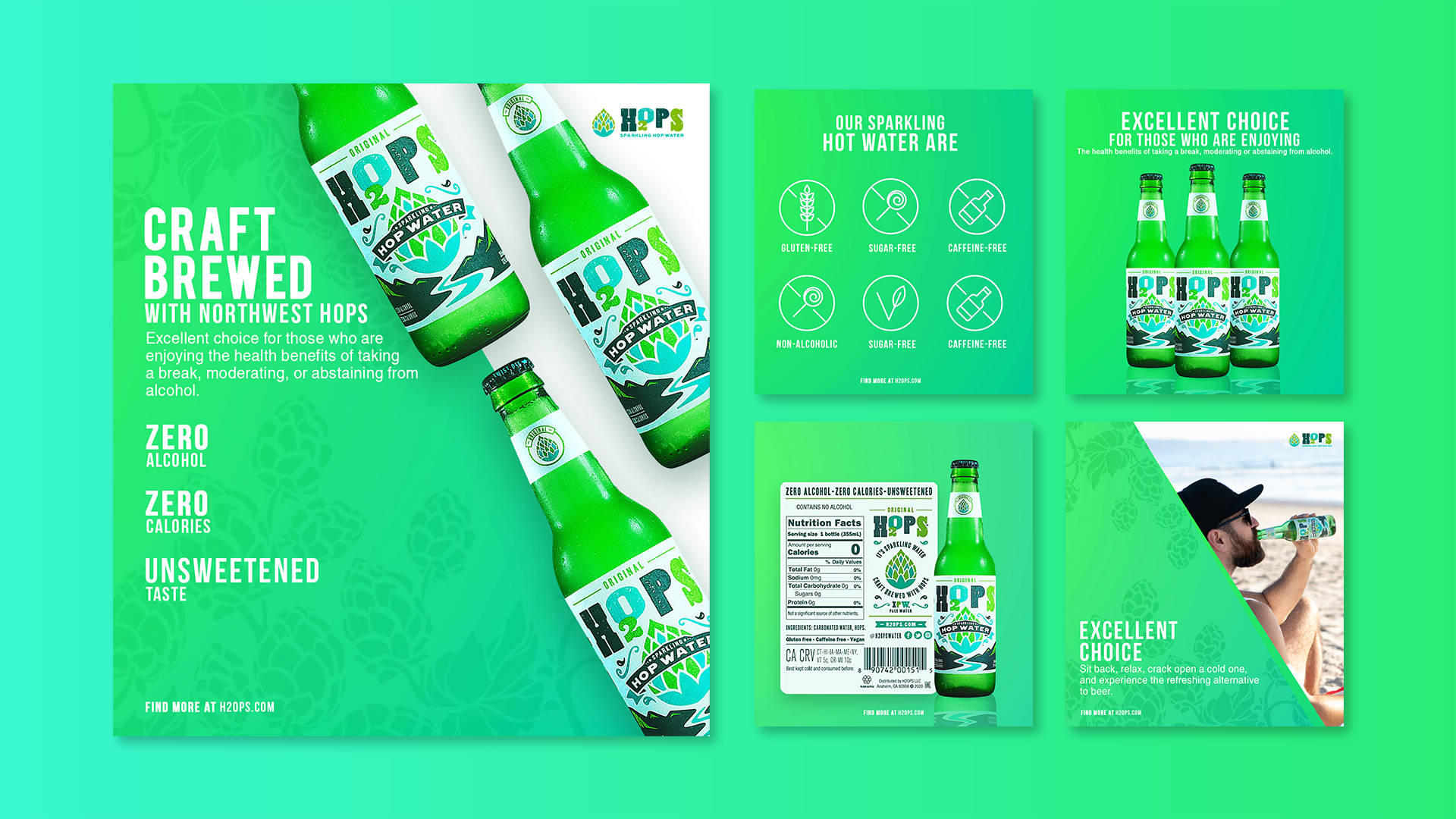 H2OPS Sparkling Hop Water listing images